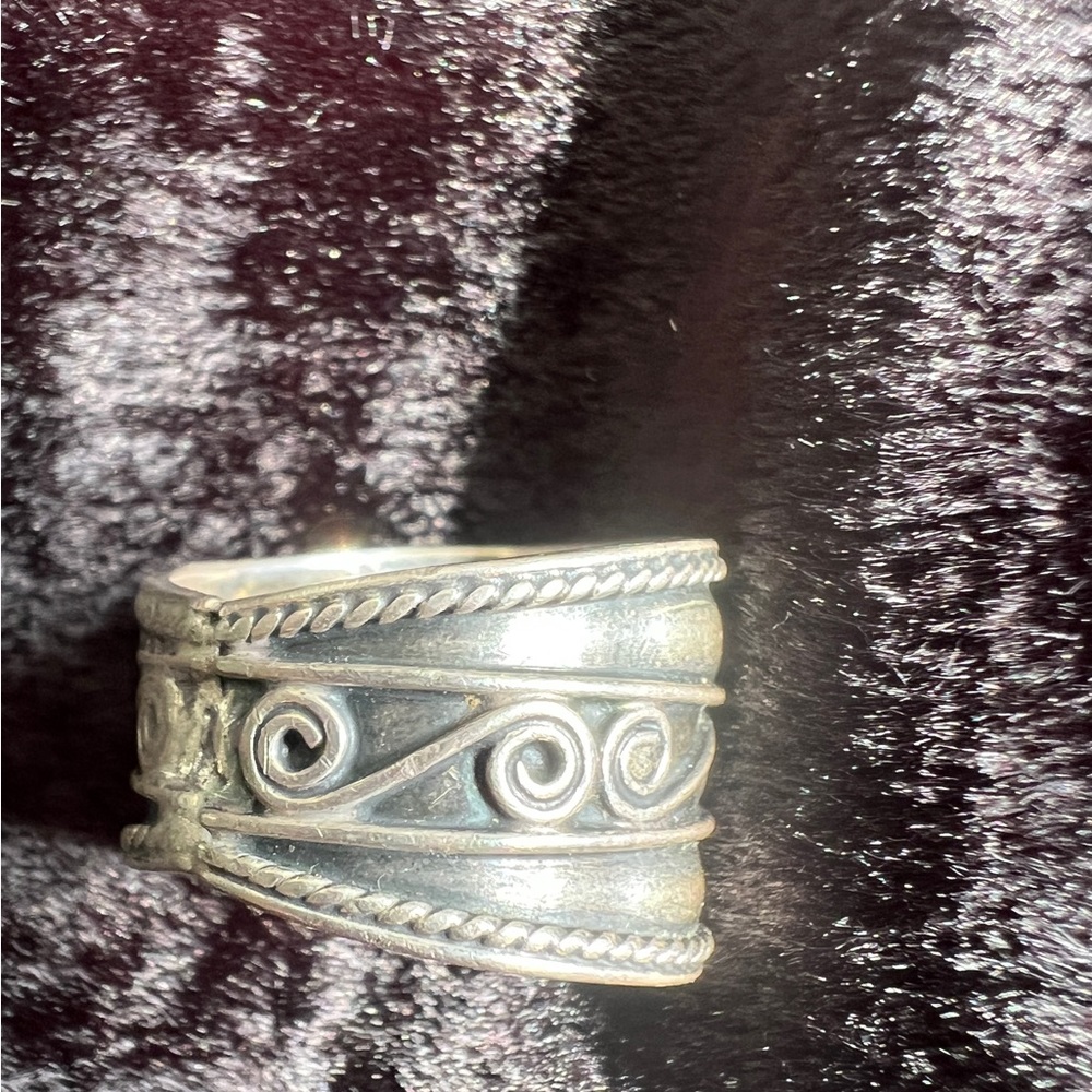 Sterling Silver Scroll Design Ring - image 4